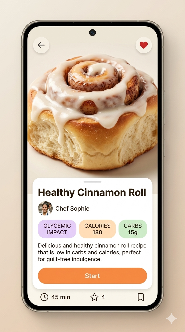 App Dulces Saludables en el celular